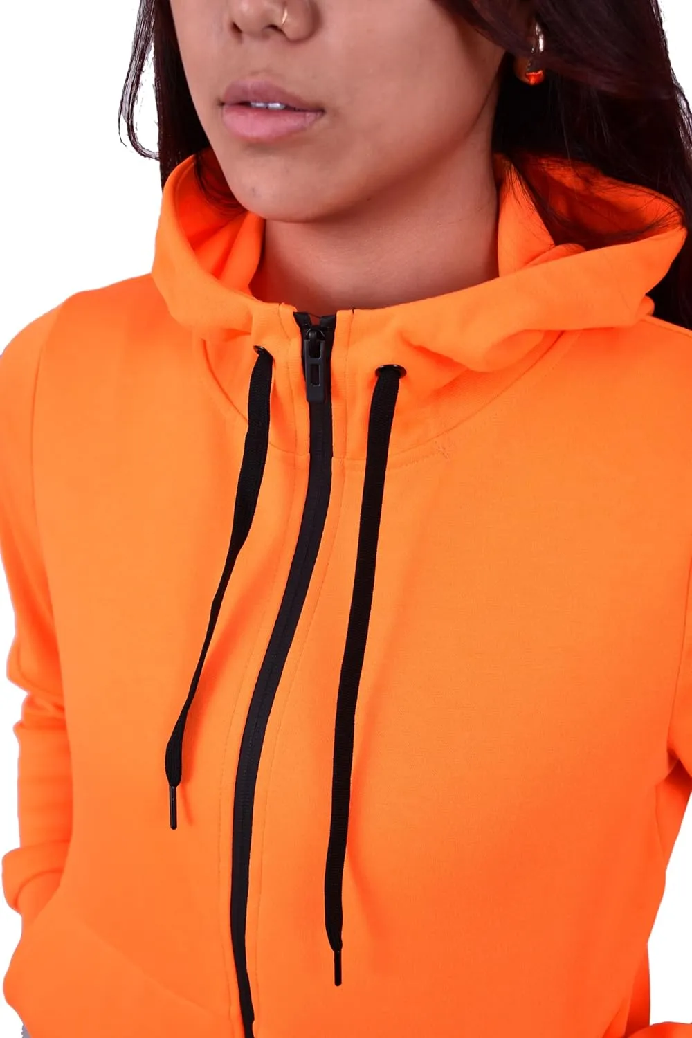 Riflessi Women's Athletic Sports Casual 2 Piece Solid Color Tracksuit Hoodie Jogger Pants Sweatsuit Set