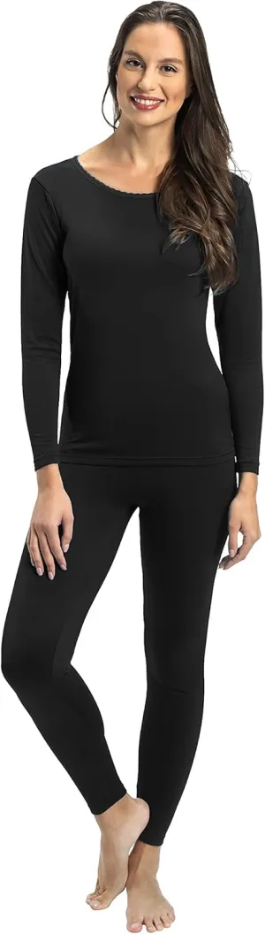 Rocky Thermal Underwear for Women Lightweight Cotton Knit Thermals Women's Base Layer Long John Set