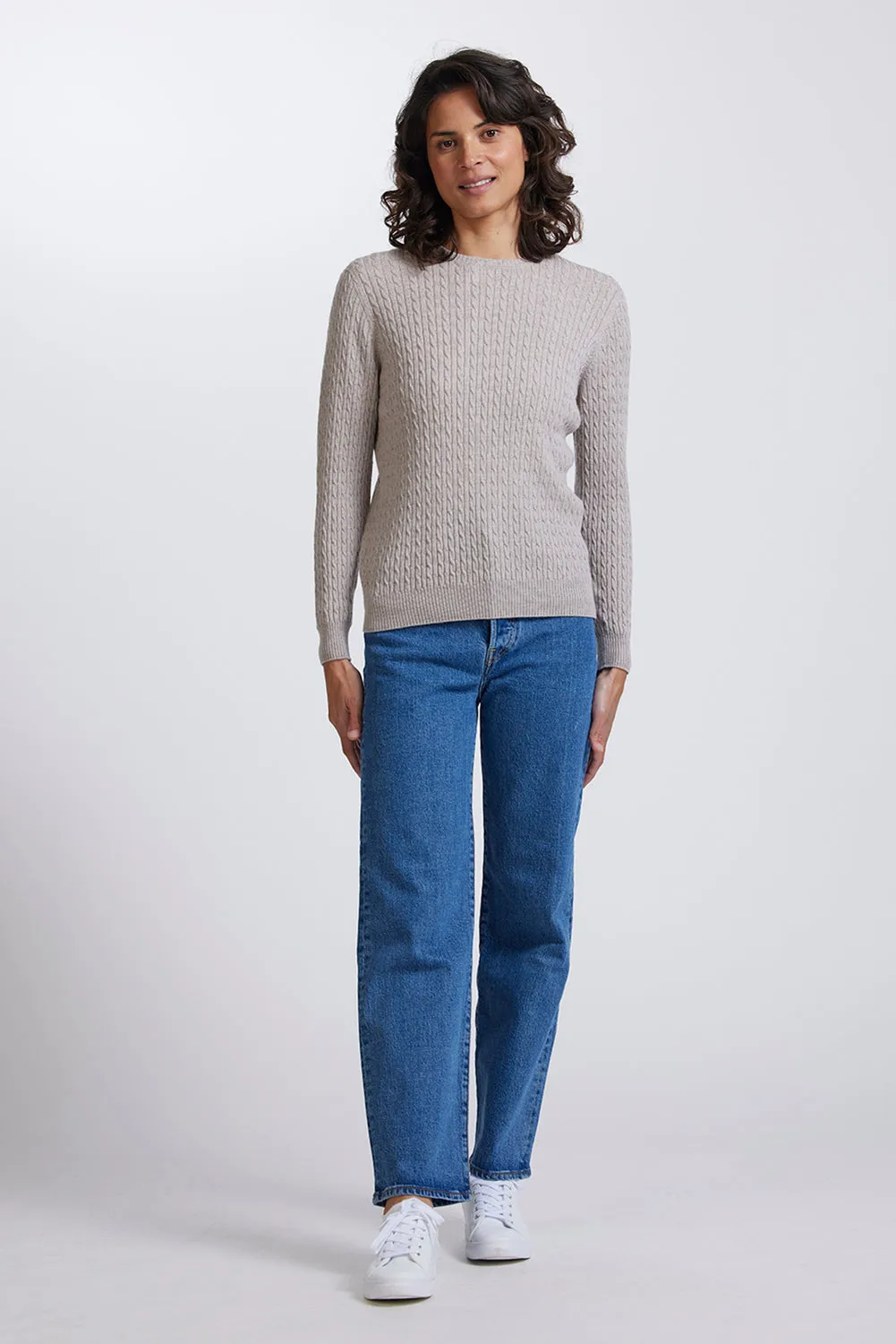 Royal Merino Rib and Cable Crew RM2057