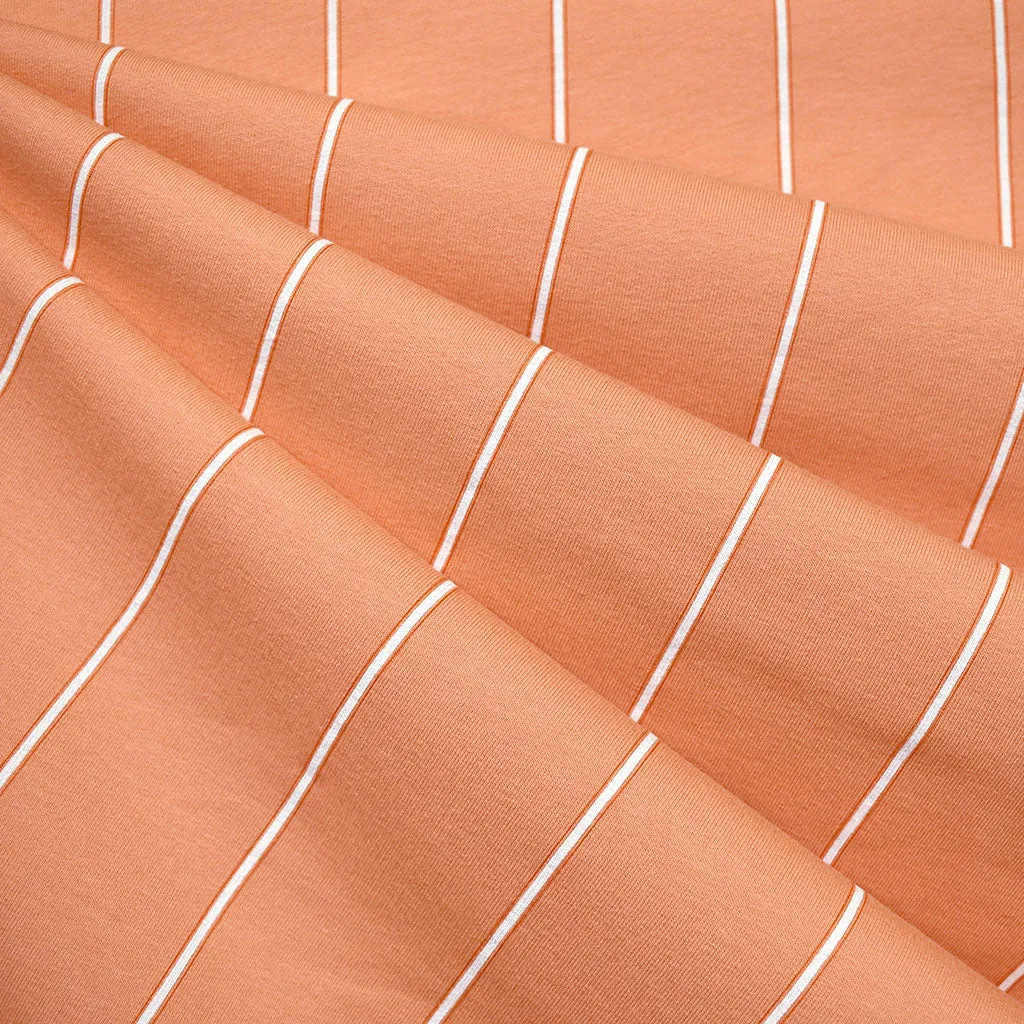 See You at Six Verticals Stripe French Terry Melon Peach