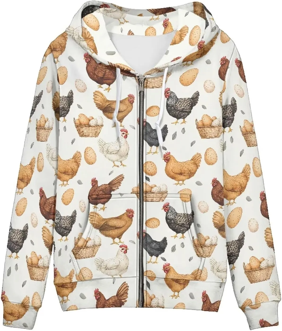 Showudesigns XS-5XL Zip Up Hoodie for Women Sweatshirt Pullover