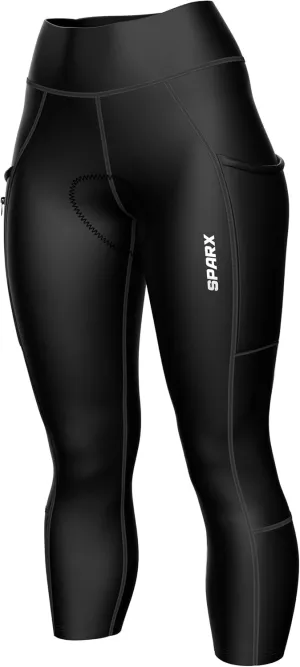 Sparx Women Padded Bike Pants Cycling Shorts Bicycle Thermal Capris 3/4 Winter Biking Tights