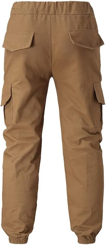 Sweatpants for Men with Pockets Men's Casual Cargo Pants Loose Fit Jogger Sweatpants Tactical Work Pants Multi Pocket