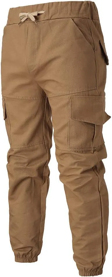 Sweatpants for Men with Pockets Men's Casual Cargo Pants Loose Fit Jogger Sweatpants Tactical Work Pants Multi Pocket