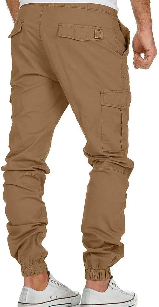 Sweatpants for Men with Pockets Men's Casual Cargo Pants Loose Fit Jogger Sweatpants Tactical Work Pants Multi Pocket