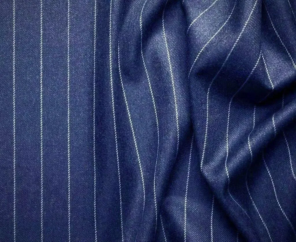 Wangyue Men's Double Breasted Pinstripe Suit 2-Piece Set Business Casual Wedding Party Suit