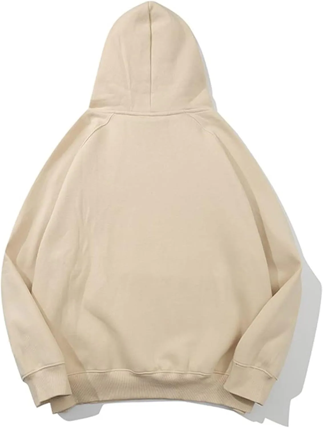 Women Solid Basic Loose Hoodie Fleece Long Sleeve Pocket Drop Shoulder Pullovers Oversized Hooded Sweatshirts Top
