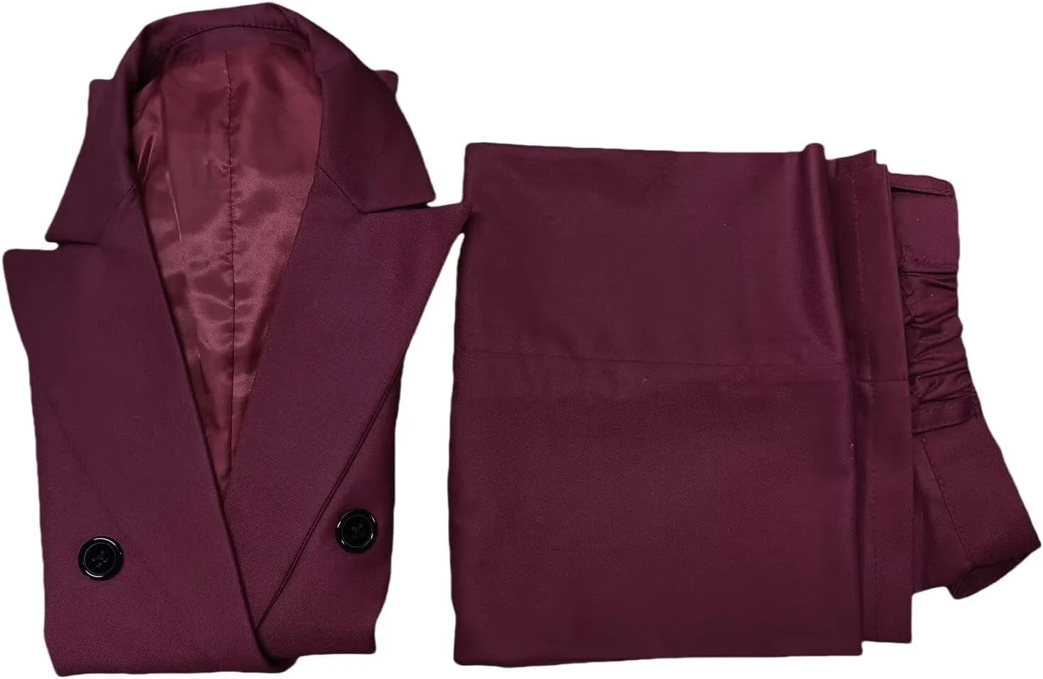 Women's 2 Piece Outfits Blazer Jacket and Wide Leg Pants Double Breasted Formal Suits for Women Casual Suit Sets