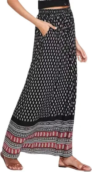 Women's Casual Ruched Stretchy High Waist A-Line Skirt Pleated Flared Midi Skirt