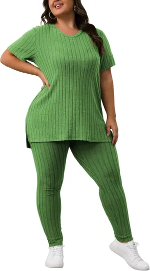 Women's Plus Size Two Piece Outfits Sweatsuits Sets Long Sleeve Hoodies Tracksuit Lounge Sets