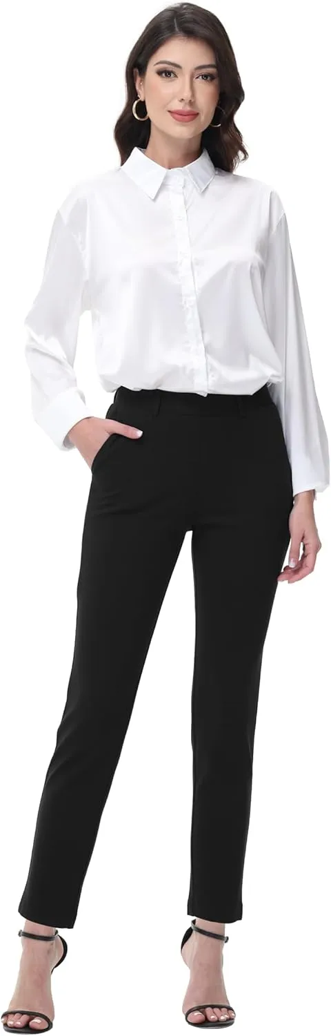 Women's Suits 2 Piece Set Dressy Business Slim Fit One Button Professional Blazer Pantsuits Set Work Casual Outfits