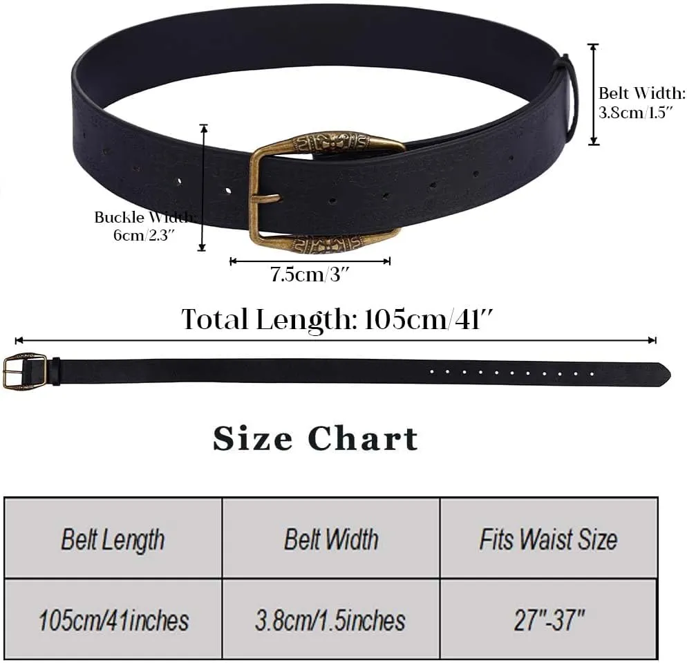 Yalice Heart Western Leather Belt for Women Men Star Buckle Waist Belt for Jeans Pants Ladies Cowgirls Cowboys Belt
