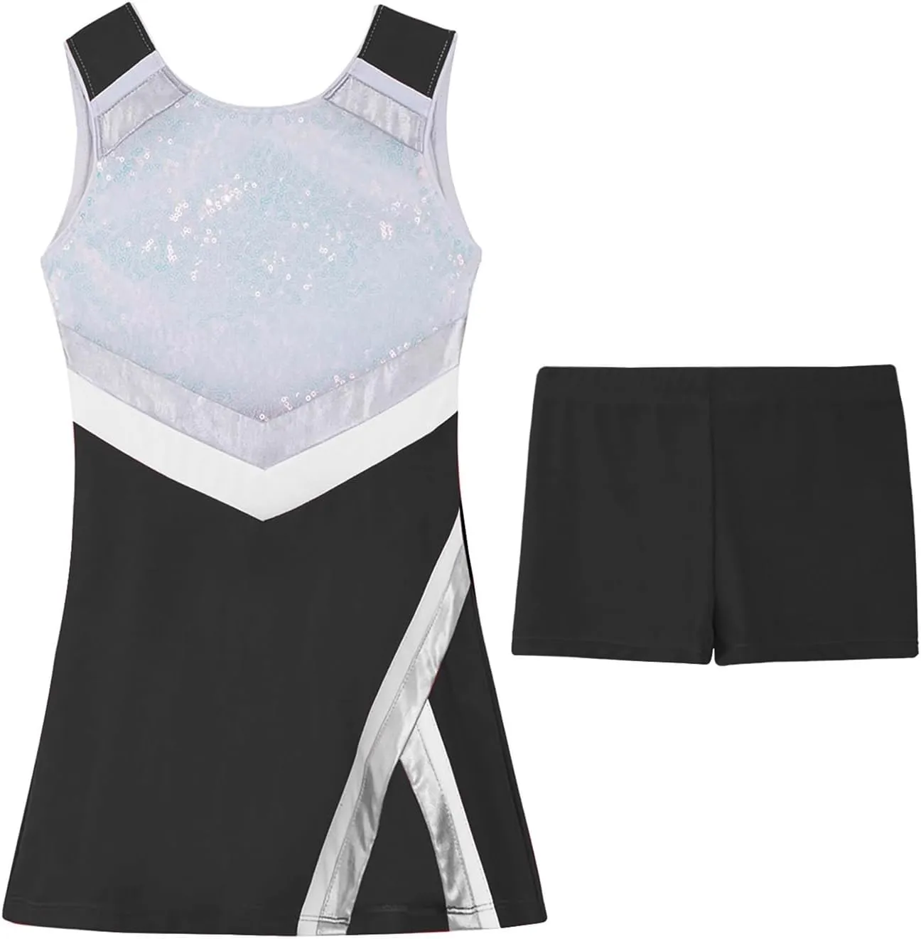 YEAHDOR Kids Girls Tennis Golf Dress Set with Shorts Racerback Tank Tops and Tennis Skirt Skorts 2 Pieces Tracksuit Set