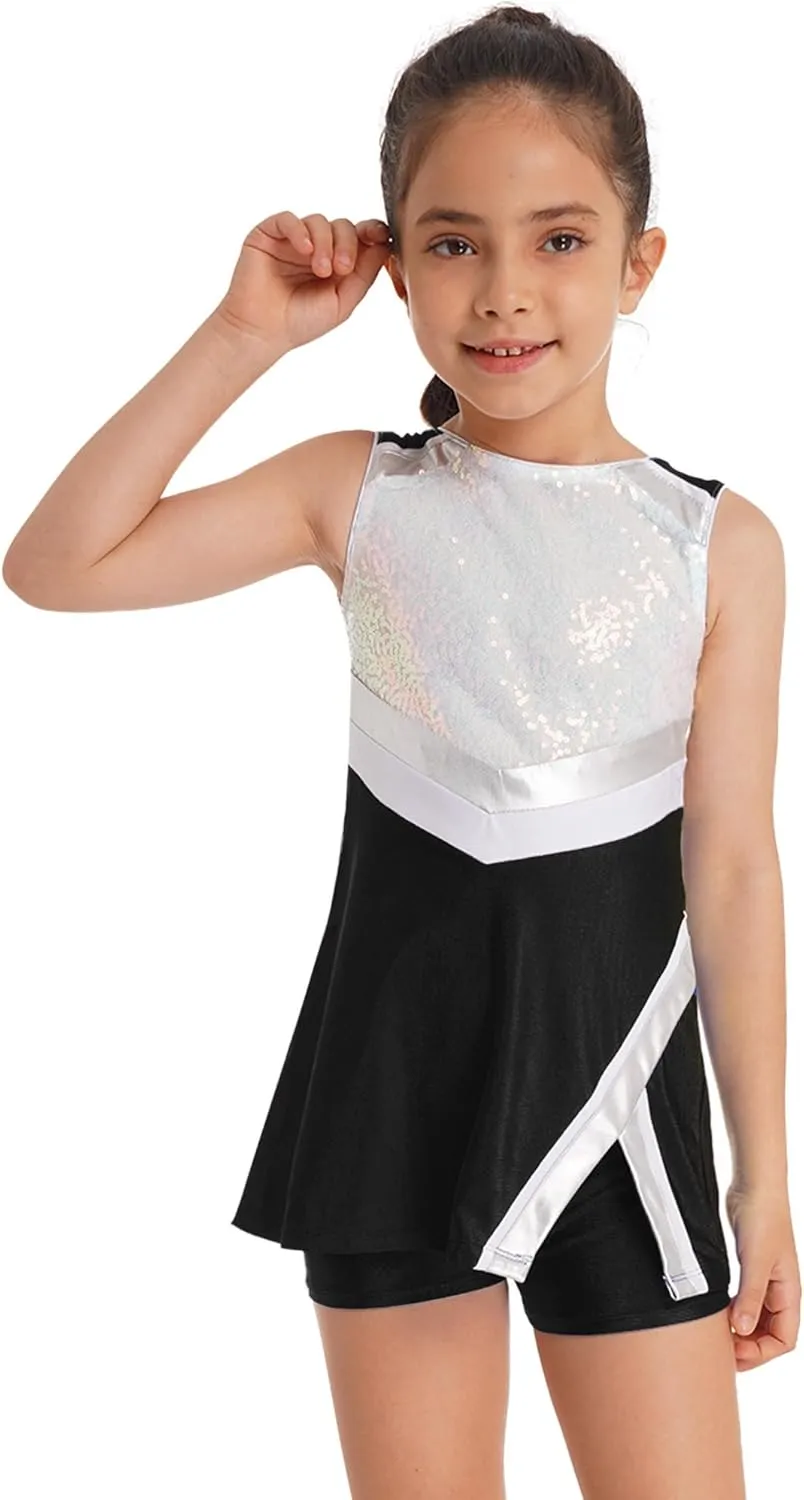 YEAHDOR Kids Girls Tennis Golf Dress Set with Shorts Racerback Tank Tops and Tennis Skirt Skorts 2 Pieces Tracksuit Set