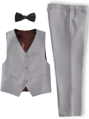 YuanLu Boys Suit Homecoming Dresses for Kids Ring Bearer Outfit Suits Tuxedo Formal Vest and Pants Suit Set